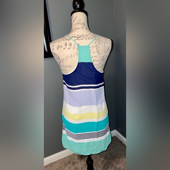 ⭐️NWOT SAVED BY THE DRESS MINT AND NAVY STRIPED TANK SHORT DRESS SZ SM - Picture 5 of 15